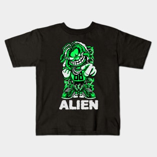 Funny alien design Kids T-Shirt